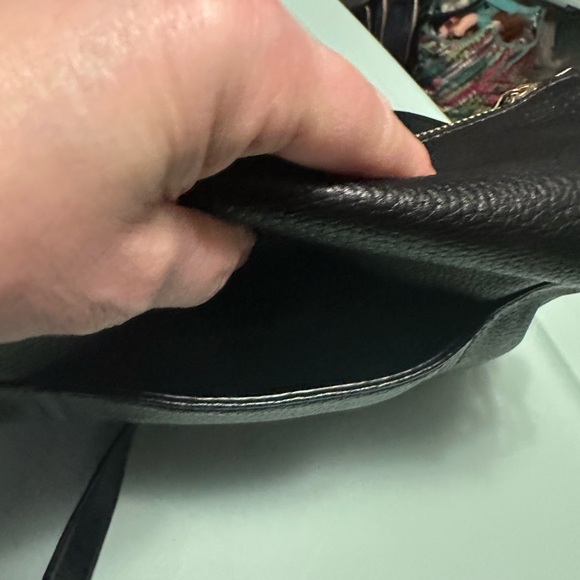 Michael Kors Crosby & wallet set. Black pebble leather Both excellent condition - Picture 6 of 7